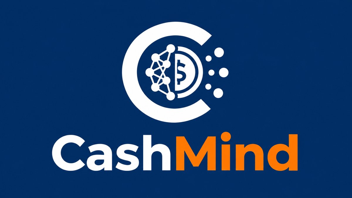 CashMind — logo sobre fondo azul marino